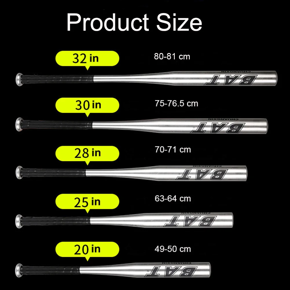 Бейсбольная бита 20-дюймовая алюминиевая стандартная Бита-Софтбол для уличного