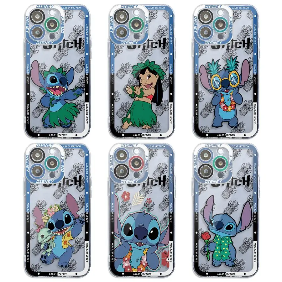 Disney Stitch Cover Phone Case for Apple iPhone 13 15 16 Pro Max 14 11 12 7 8 Plus X XS MAX XR Plu Soft TPU