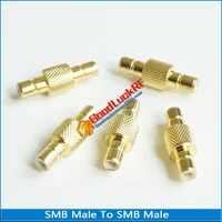 1x pcs high quality smb 2 dual male connector socket smb male to smb male plug gold plated brass straight coaxial rf adapters