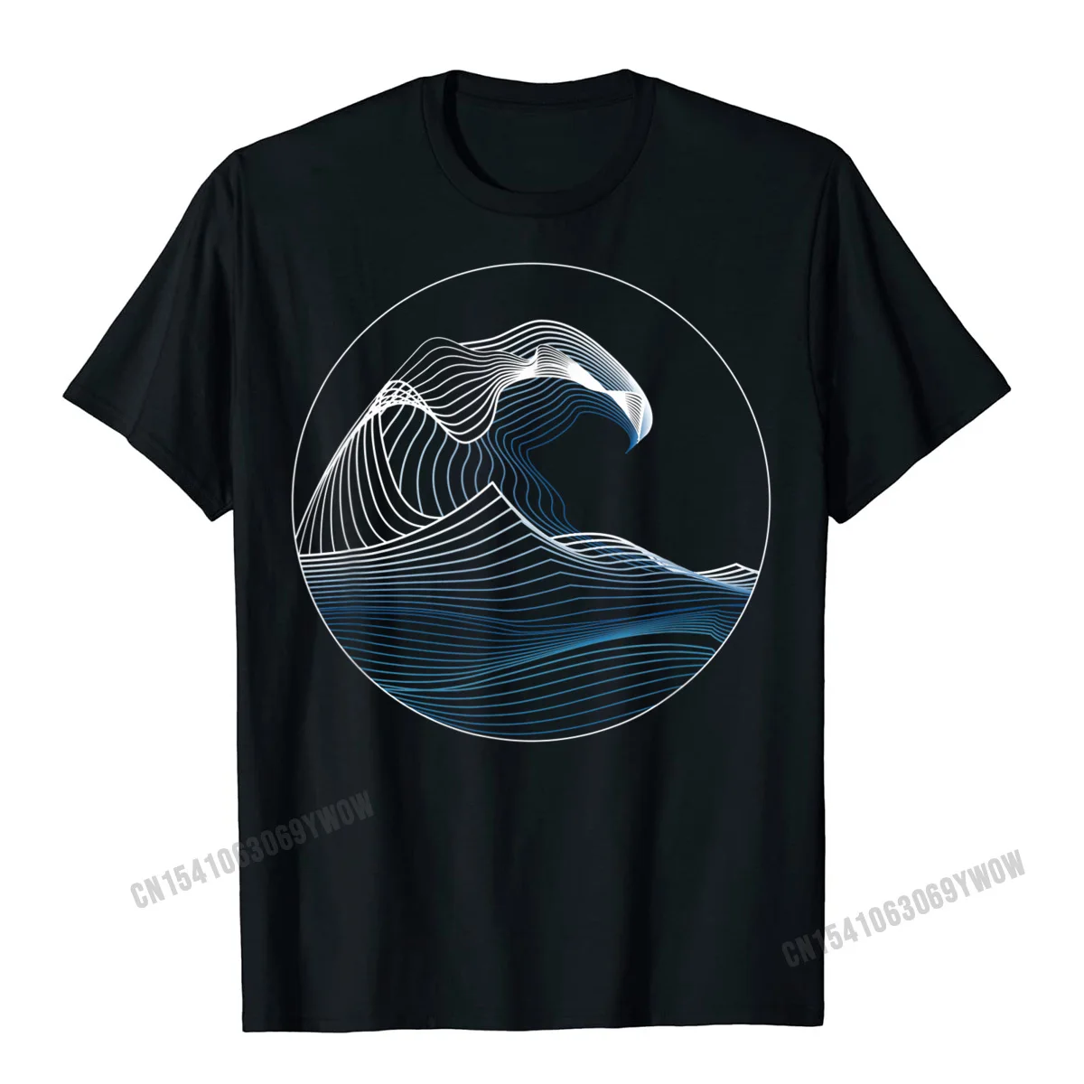 

Great Wave Of Music Hokusai Off Kanagawa Japanese Art T-Shirt Harajuku Cotton Men Tshirts Casual Tees Funny Birthday