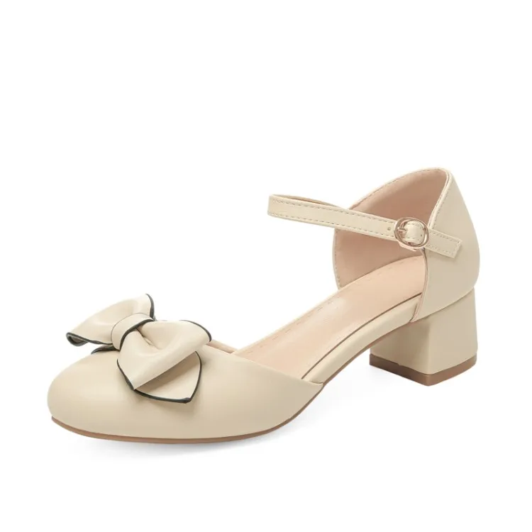 

Big Size Sweet round head single shoes ladies high heels women shoes woman pumps
