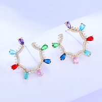missvikki cute shiny cz earrings for women vintage dangle drop earring set 2022 trend earings female jewelry new womens sweet