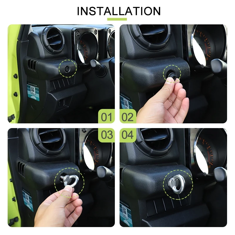 

Interior Moulding Car Center Console Round Hole Screw Decoration Accessories For Suzuki Jimny 2019-2020