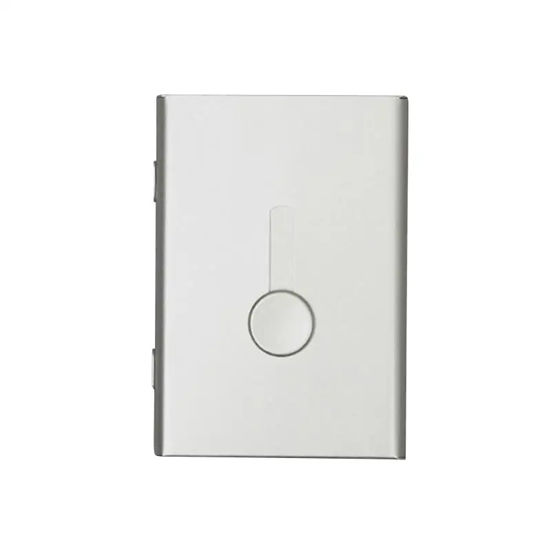 

Business Card Holder Hand Push Card Case Bank Card Membership Package Metal Ultra Thin Business Card Packaging Box Organizer