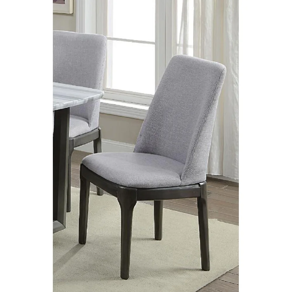 

Side Chair (Set-2) in Light Gray Linen & Gray Oak 73172