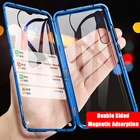 360 магнитный чехол из закаленного стекла для Xiaomi Mi 10 Pro 9 9SE 9T CC9 Pro CC9E Note 10 Pro A3 Lite, металлический бампер, противоударные чехлы
