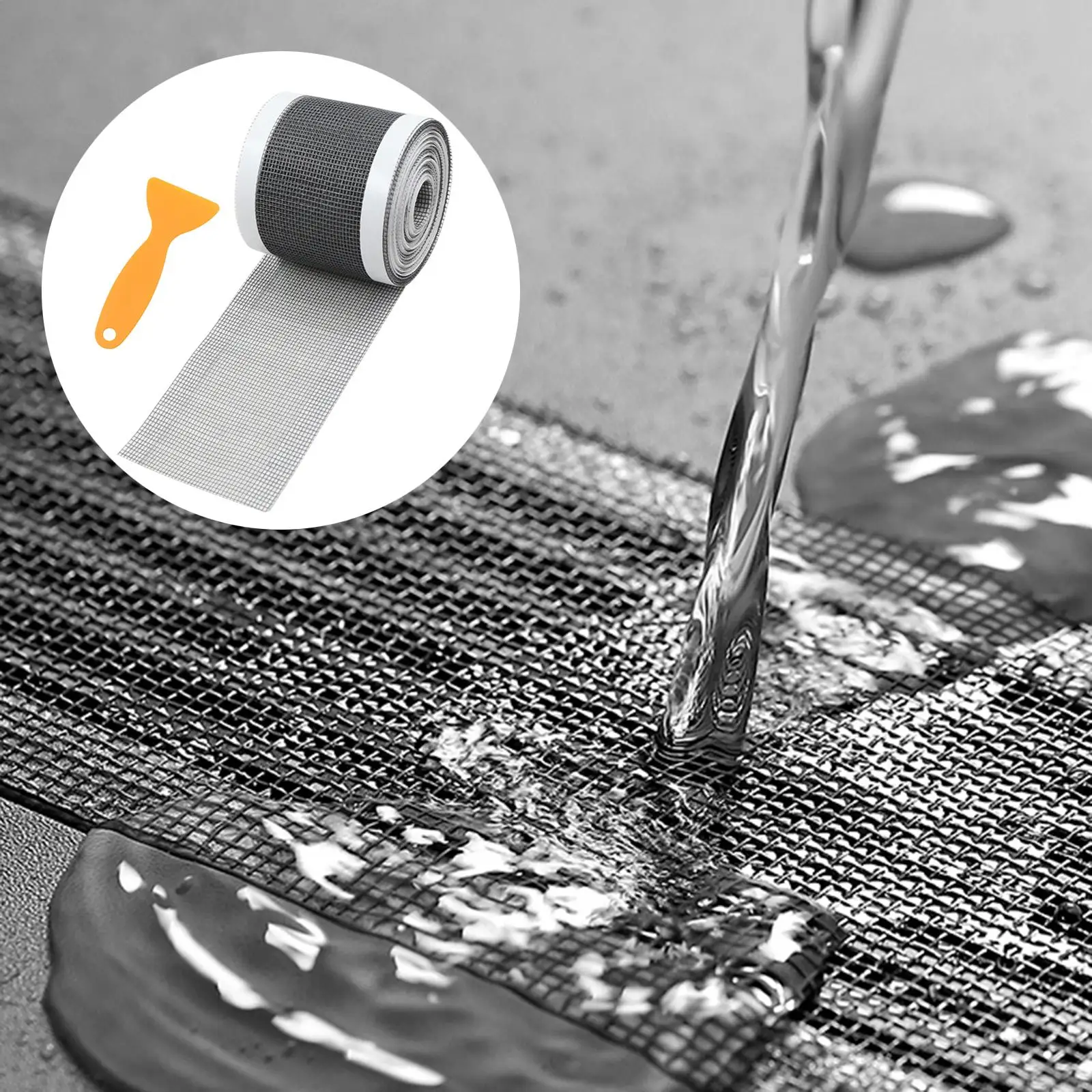 

Hair Mesh Stickers 5M/Roll for Human and Pet Hair Multi Use Floor Drain Sticker