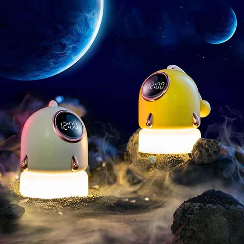 Светодиодный цифровой будильник часы настольные электронные с проектором