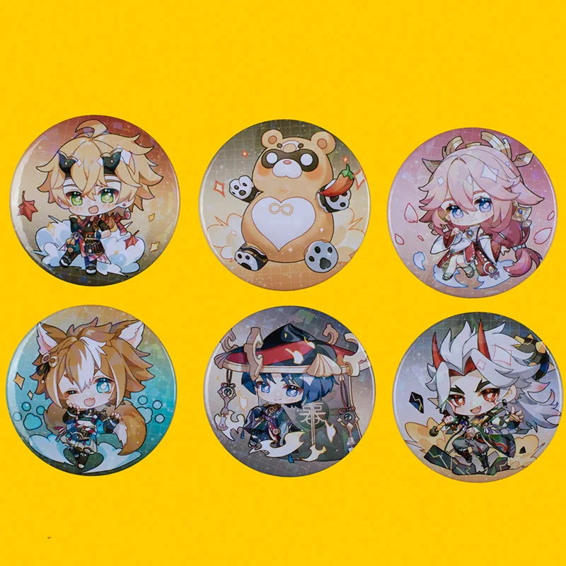 Игра Genshin Impact Xiao Hu Tao Yun Jin Shen He Mona брошь значок косплея аксессуары для одежды рюкзак