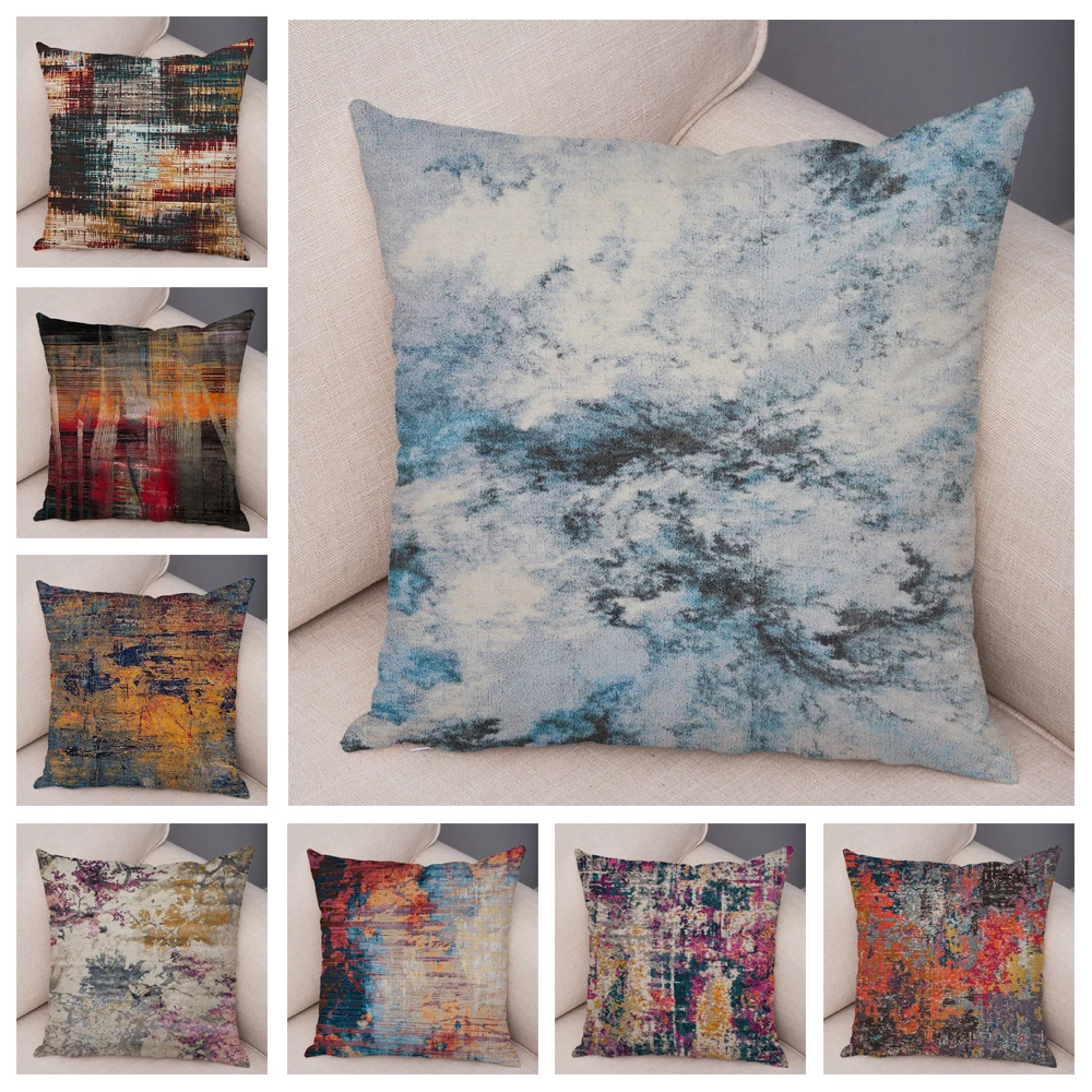 

Чехол в скандинавском стиле с абстрактными искусственными элементами разноцветные геометрические подушки Чехол мягкая плюшевая подушка ч...