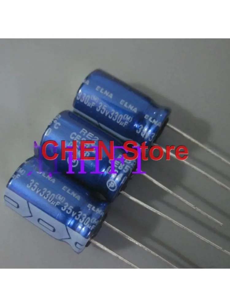 Фото 50 шт./лот оригинальный электролитический конденсатор ELNA RE2 35V330UF 10X16MM 85C 35V 330UF, бесплатная доставка №2