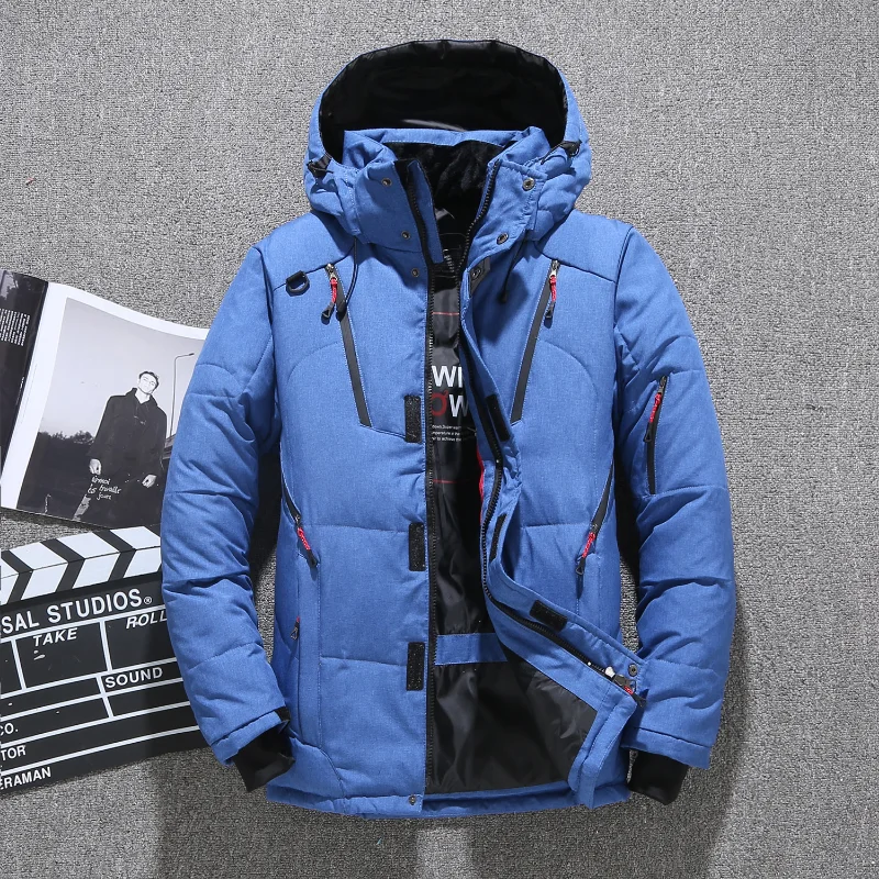 2023 New Young Men's Winter Short Down Jacket Thickened Comfortable White Duck Down Luxury Sports Outdoor Ski Suit Winter Jacket