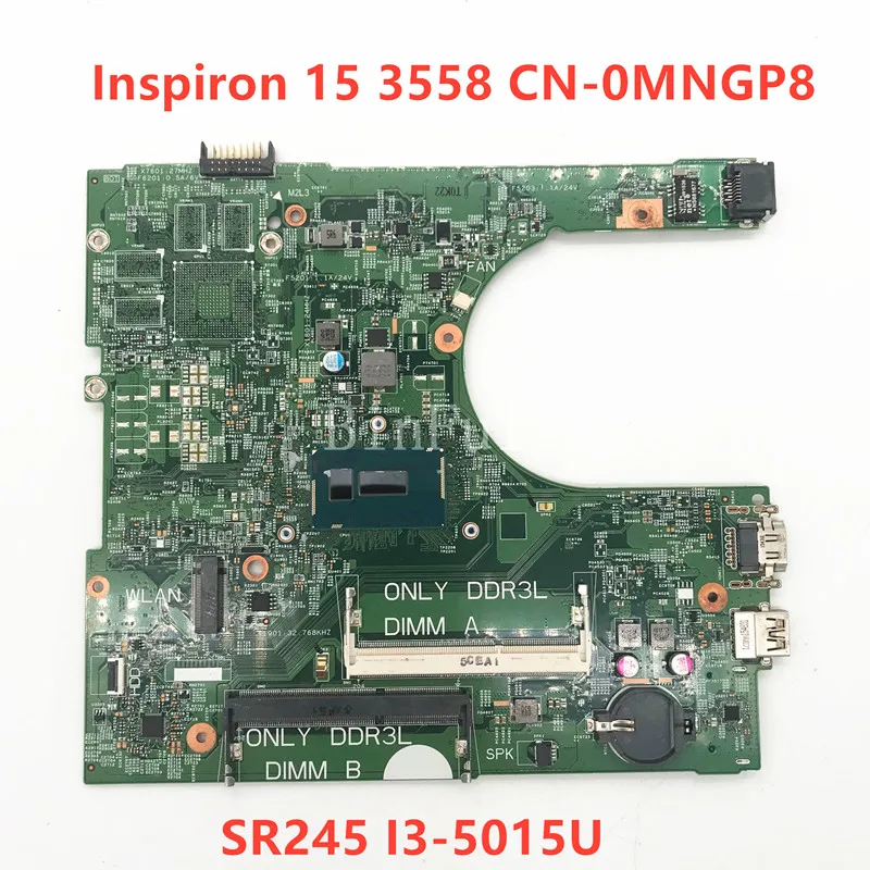 Mainboard CN-0MNGP8 0MNGP8 MNGP8 For Dell Inspiron 15 3558 3458 Laptop Motherboard 1XVKN 14216-1 With I3-5015U CPU 100% Tested