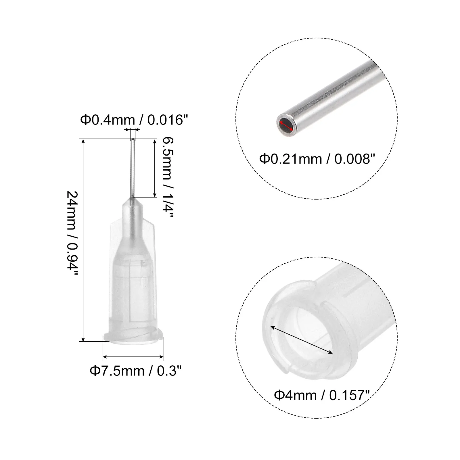 

UXCELL Дозирующие иглы из нержавеющей стали 100 шт.