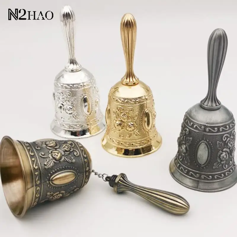 

Retro Style Manual Bell Meditation Hand Bell Lucky Dinner Prayer Portable Tibetan Buddhist Service Handmade Brass Home Decor