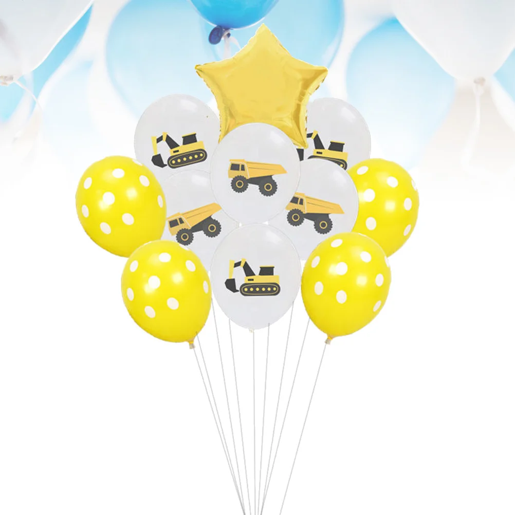 

22pcs Birthday Party Balloons Truck Balloon Vehicle Balloons Star Balloons Party Balloons Polka Dot Balloons
