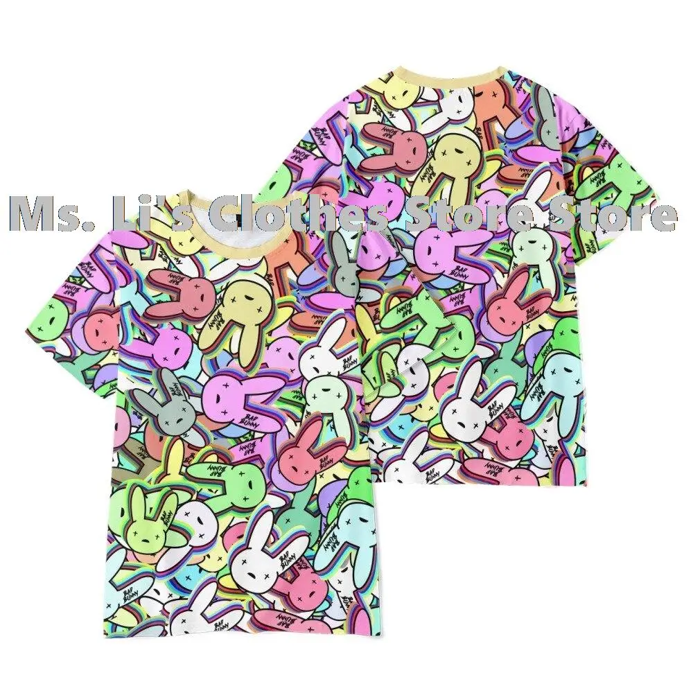 

Футболка в стиле Харадзюку для мужчин и женщин, уличная одежда в стиле хип-хоп, большие размеры, фанаты Bad Bunny, повседневная одежда для активн...