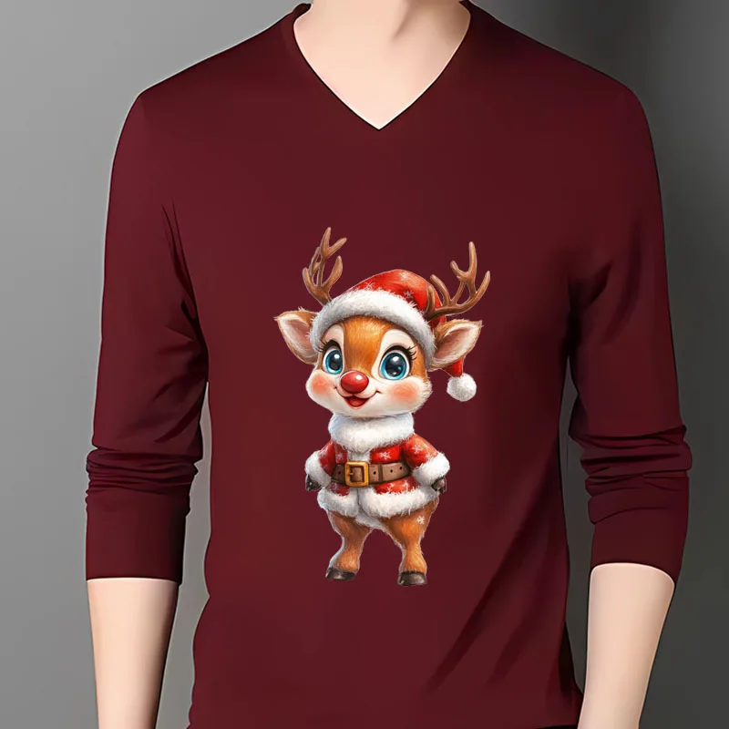 Рождественский олень Бэмби thumper мультяшные нашивки для одежды теплопередающие