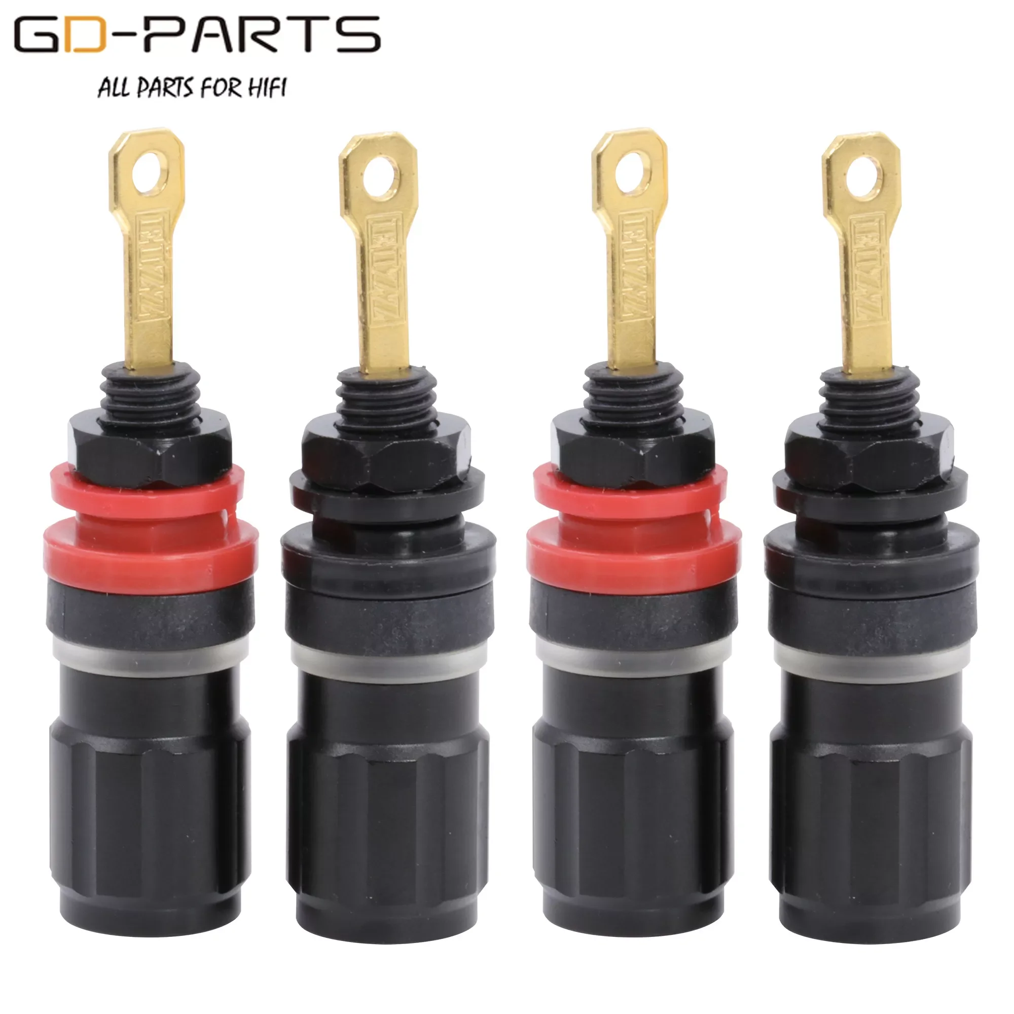 

Rhodium Plated Copper Speaker Binding Post Hifi Audio Female Banana Connector Terminal Bakelite Insulator Point To Point