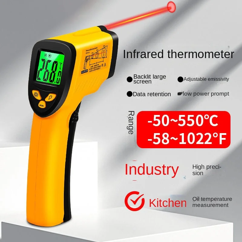 

BSIDE NEW Infrared Thermometer Professional Digital IR-LCD Temperature Meter -50~550 Non-contact Laser Thermometers Pyrometer