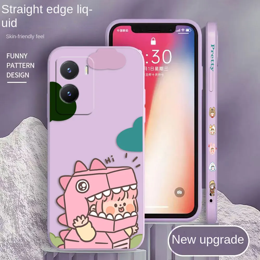 Милый чехол для телефона с изображением динозавра VIVO Y55S Y30 Y31 Y33S Y55 Y35 Y51S Y52S Y53S Y66 Y71T