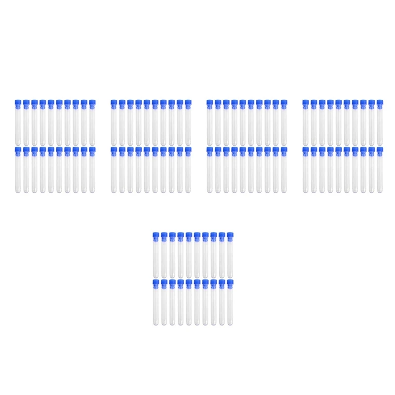 

100 Pcs. Not Graduated Plastic Test Tube Lab Test Tool With