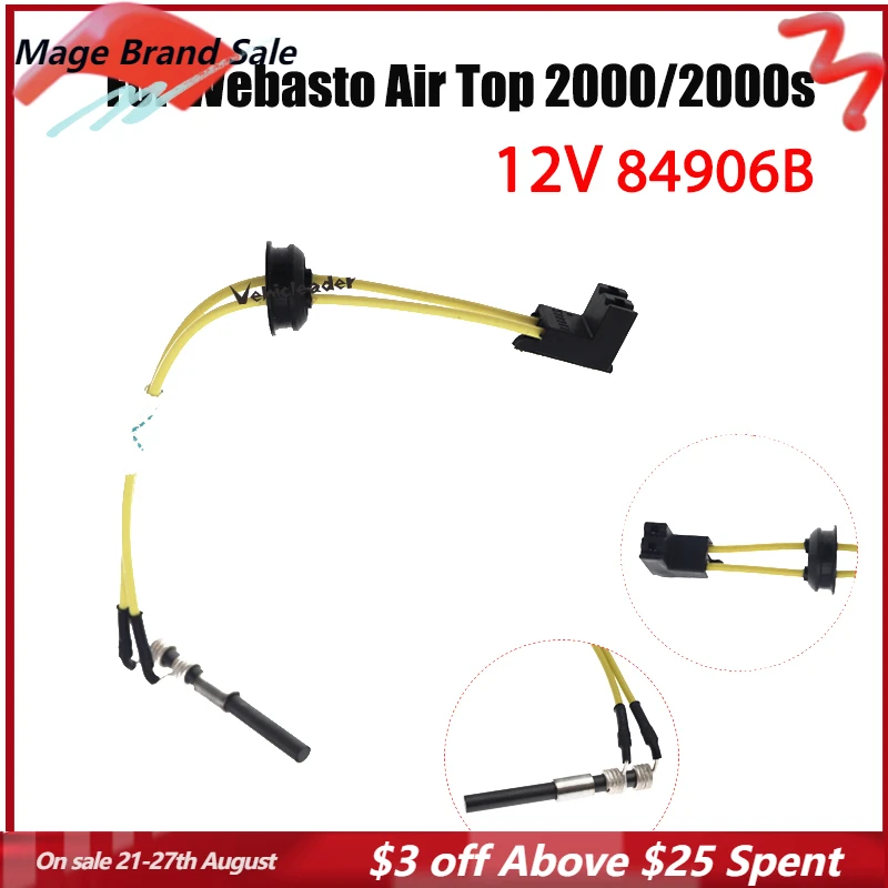 

12v Diesel Parking Heater 84906B Ceramic Glow Pin Glow Plug For Webasto Air Top 2000/2000s 12V 1322415a
