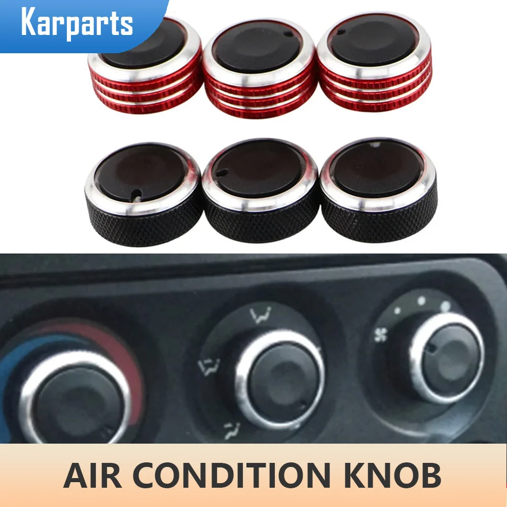 

3Pcs/set Aluminum Alloy Car Air Conditioning Knob Heat Control Switch Button Knobs for Daewoo Matiz Chevrolet Joy Exclusive 98