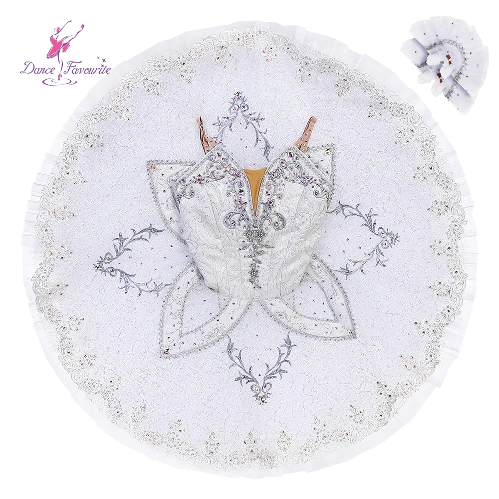 B25005 Белая профессиональная пачка с серебряной отделкой серебряная изображением