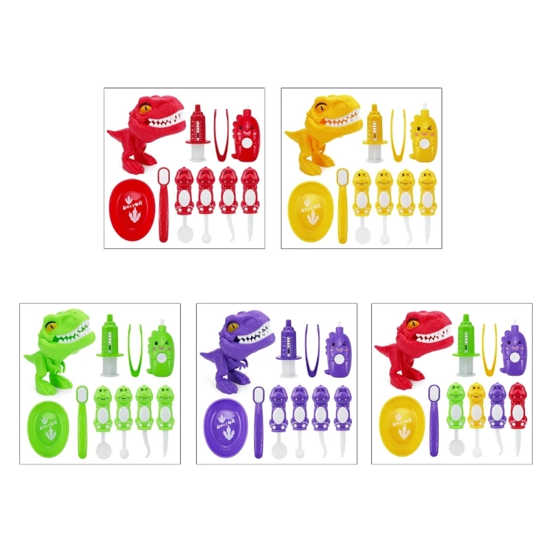 

Dinosaur Theme Dentist Medical Pretend Role Play Set for Boys and Girls