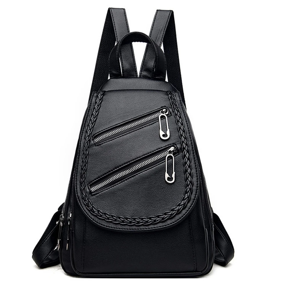 

women's premium leather backpack, fashion designer chest bag, women's fashion schoolbag, women's red travel bag