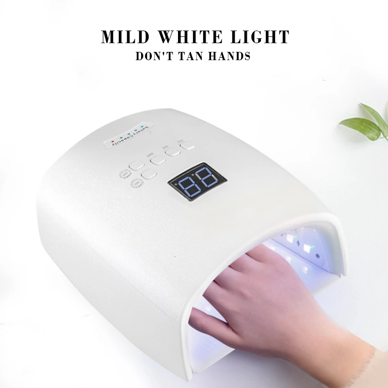 Wireless 48W LED/UV Nail Lamp Nail Dryer For All Gel Polish Fast Curing Manicure Tool Polish Sun Light Timer Nails Accessories