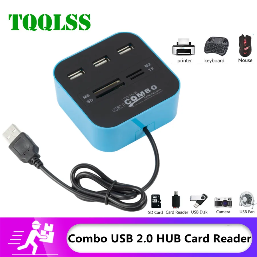 

Устройство для чтения Micro-карт SD/TF, 3 порта