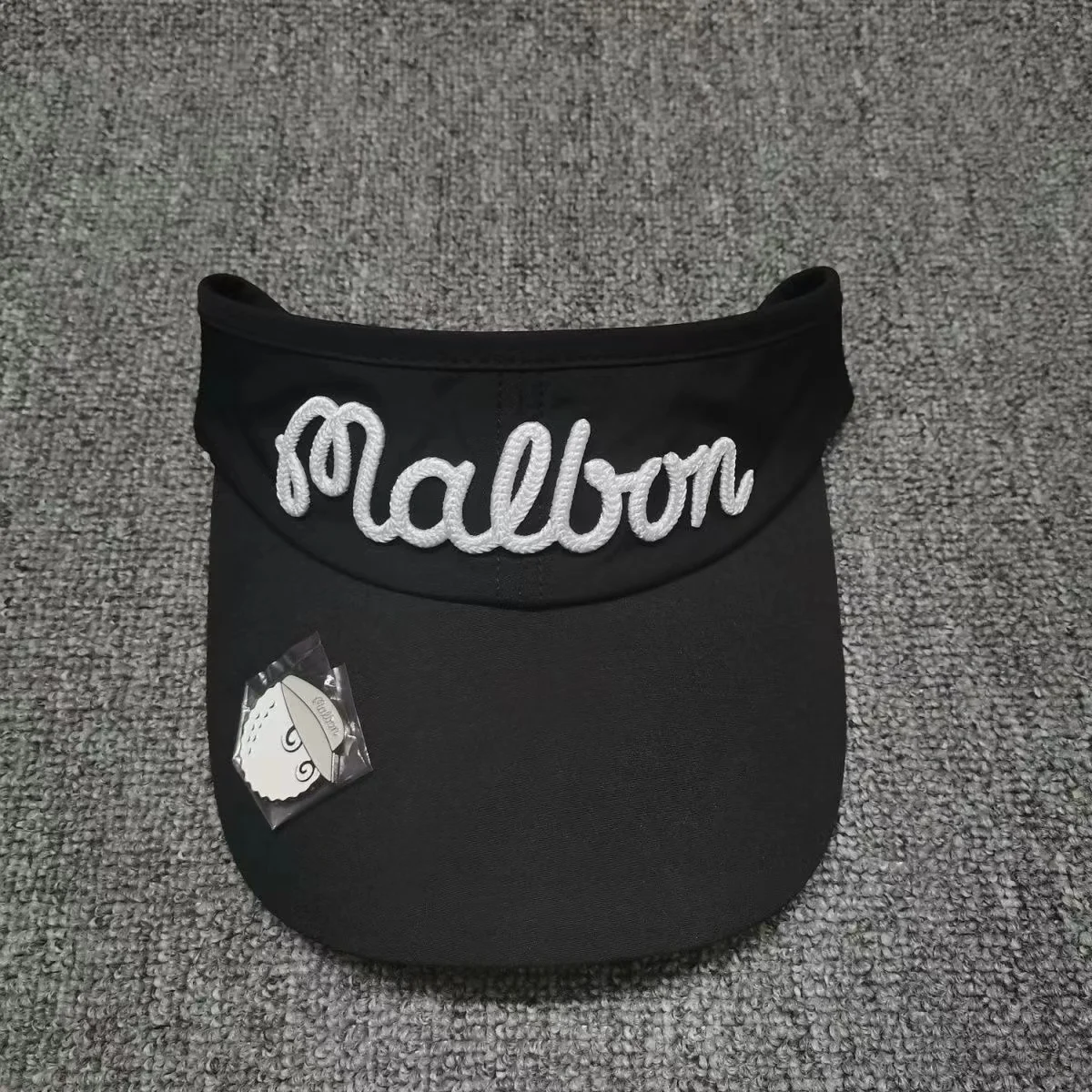 MALBON New Fashion Embroidery Hollow Top Sunshade Hat Outdoor Multi functional Sports Golf Hat