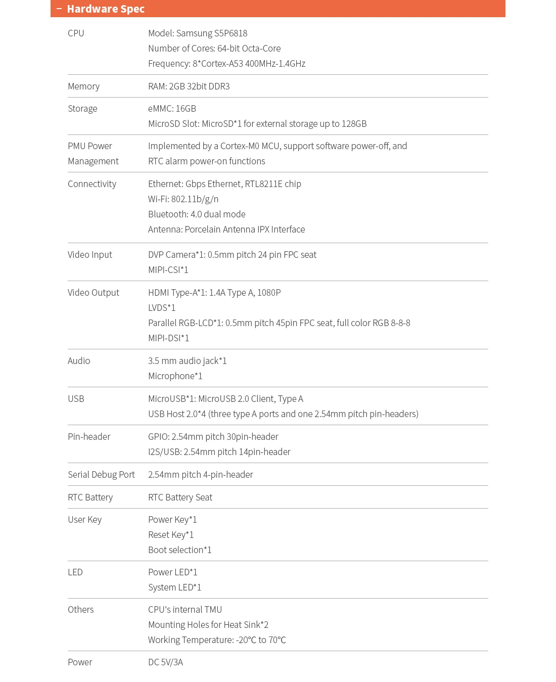Основная плата OpenPi Nano T3 Plus LTS 2G + 16G S5P6818 ядро промышленного класса карточный