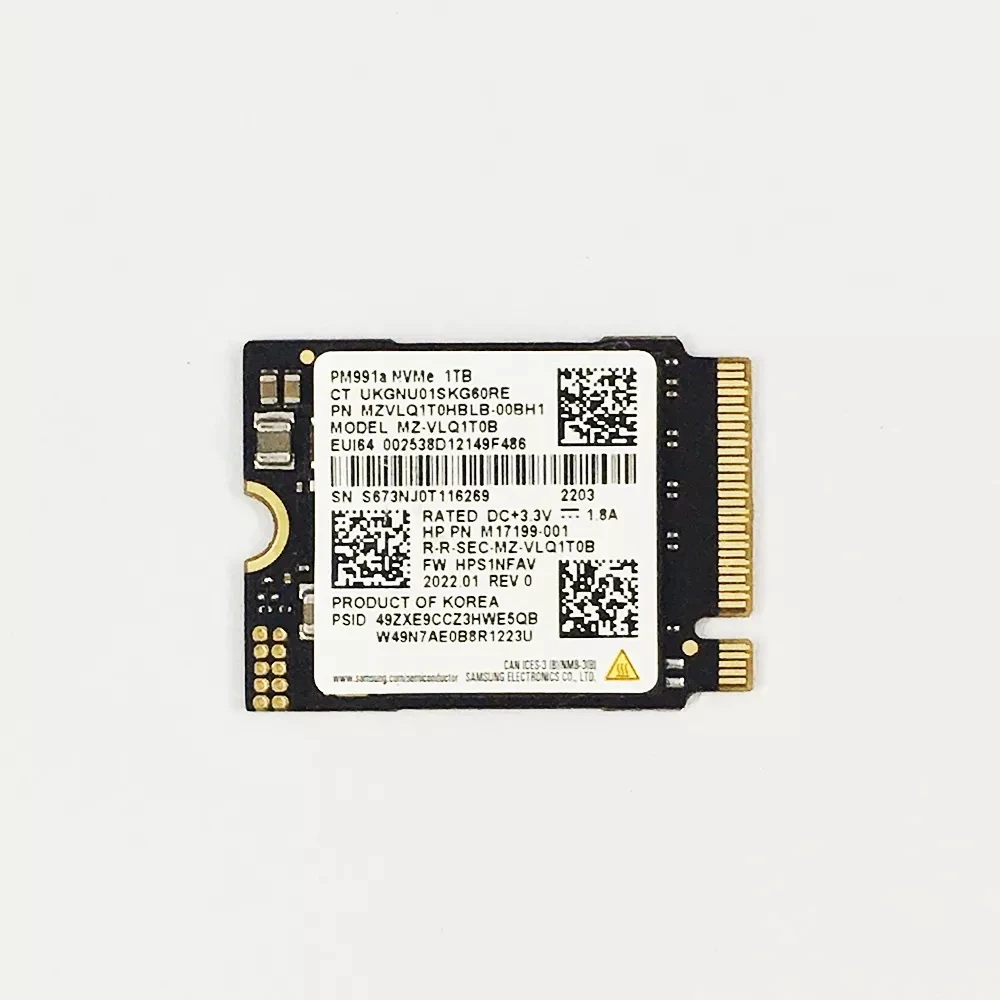 PM991A 256 ГБ 512 1 ТБ SSD M.2 2230 Внутренний твердотельный накопитель PCIe 3.0x4 NVME для Microsoft Surface