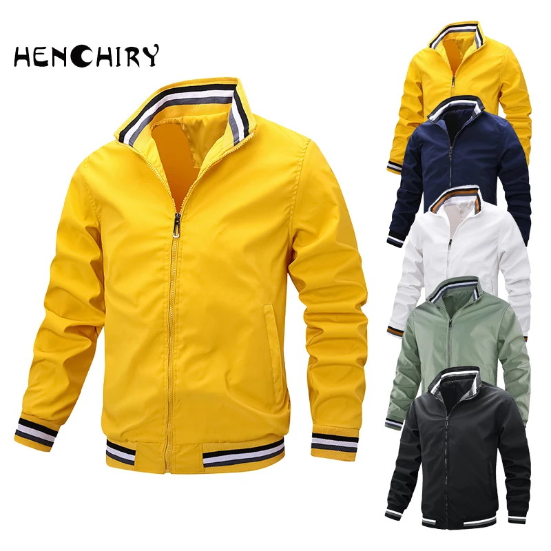 

man jacket fashion zipper classic spring and fall clothing