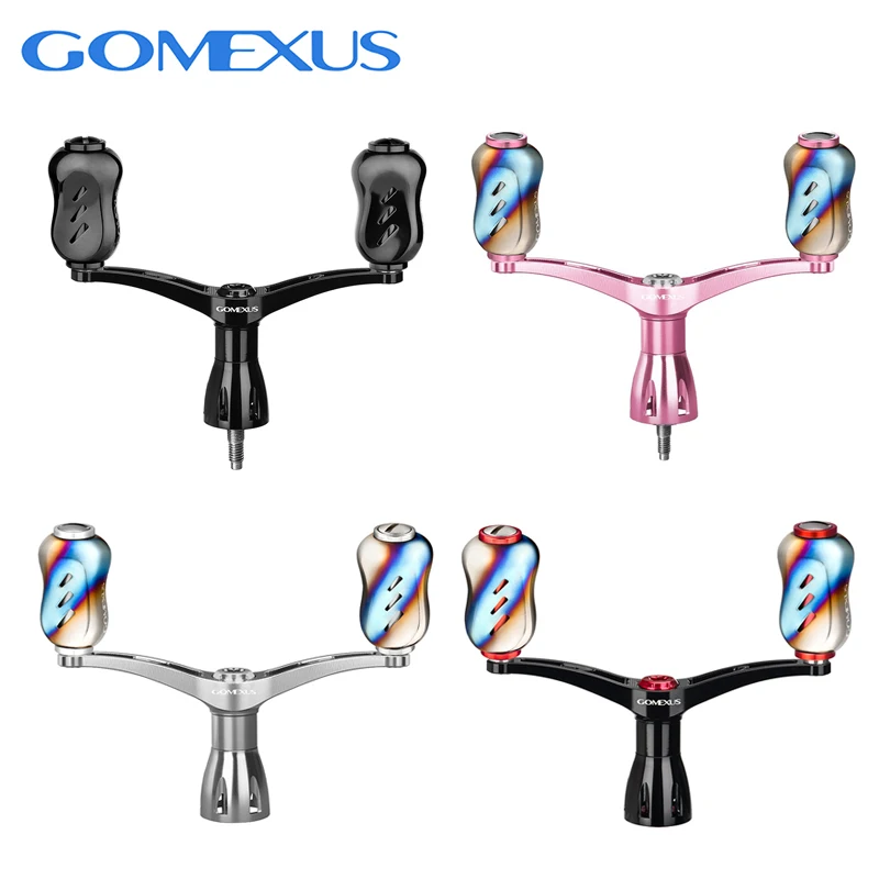 Gomexus Spinning Reel Titanium alloy Handle Eging Fishing 82mm reel Handle For Daiwa Shimano Stella Stradic Double Handle