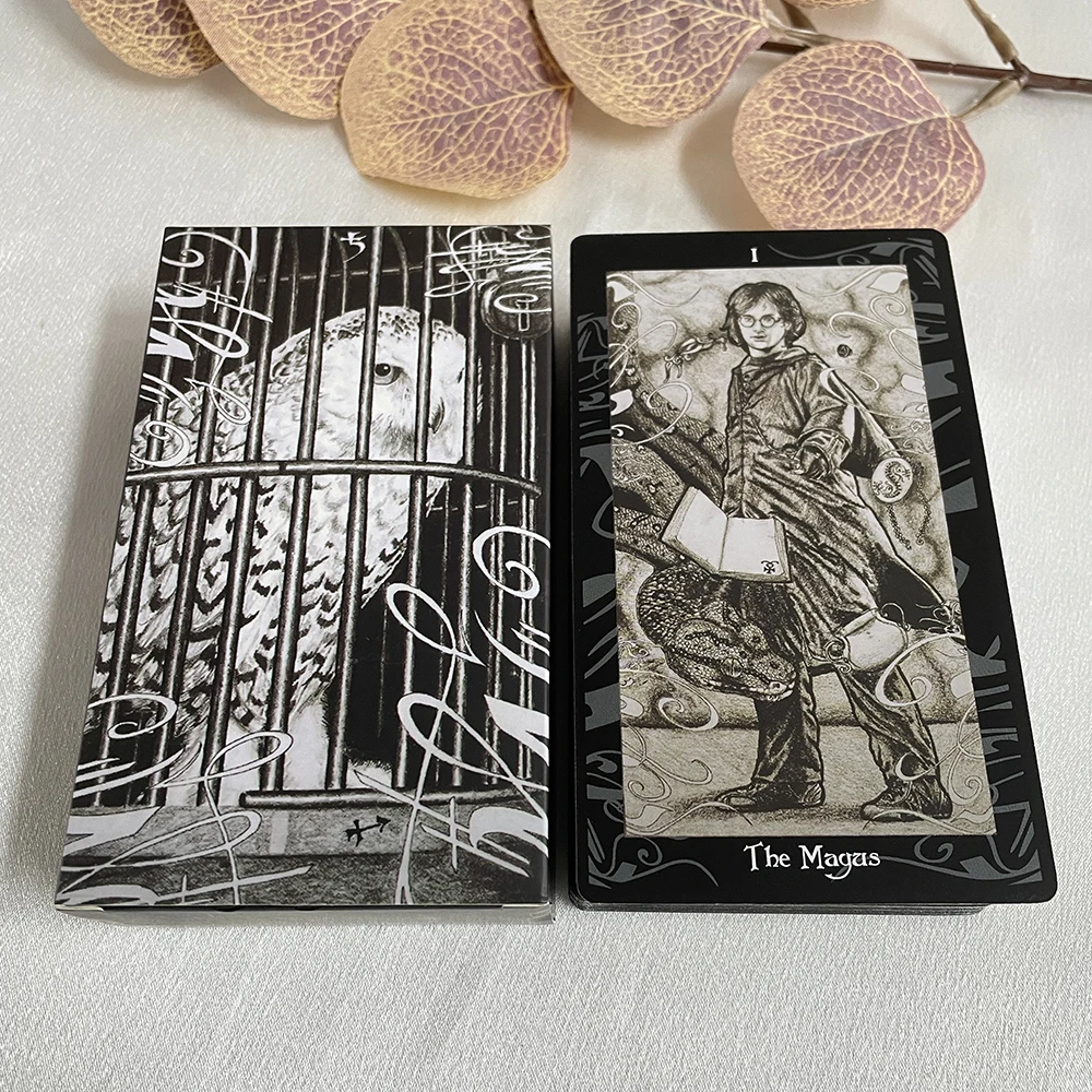 

Tarot 78 Cards 12x7cm Black English Psychological Oracle Deck Beautiful Affirmation High Quality Toro