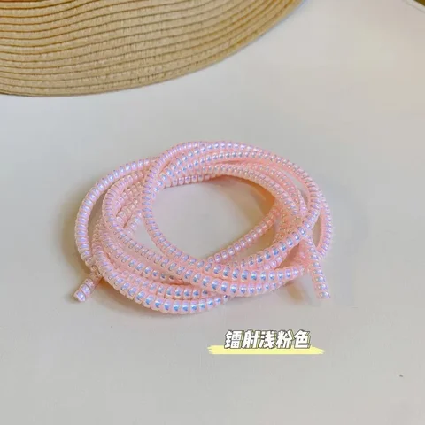 140 см красочный лазерный спиральный USB-кабель для зарядного устройства, защита шнура, устройство для намотки кабеля для iPhone, Samsung, Xiaomi, рукав для кабеля для передачи данных