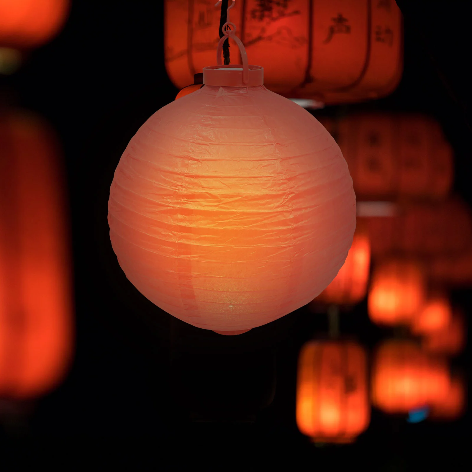 

Chinese Lanterns Red New Year Lantern Lighted Lunar Decoration Japanese Lamps Paper Spring Festival Withlight Lights Decorations