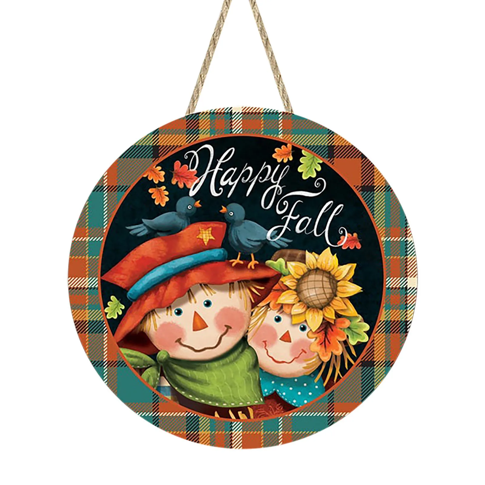 

Wooden Welcome Sign Door House Retro Pendant Tree Hanging Garden Yard Plaque Home Art New Year Decor