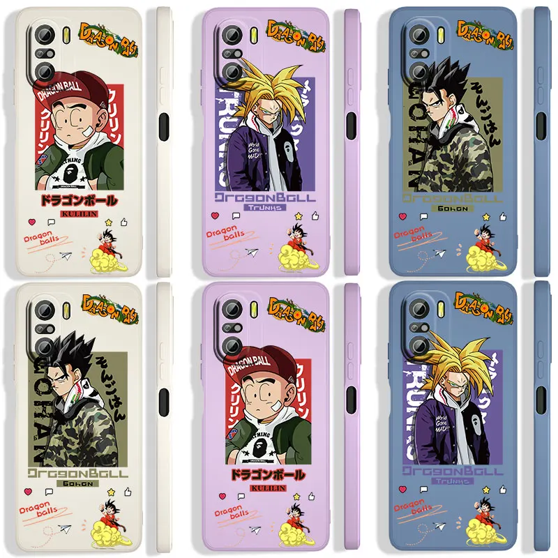 

Dragon ball cartoon character For Xiaomi Redmi K50 K40 10X 10 9T 9AT 9A 9C 9 8A 8 7 6A 5A Gaming Pro Liquid Rope Phone Case Capa
