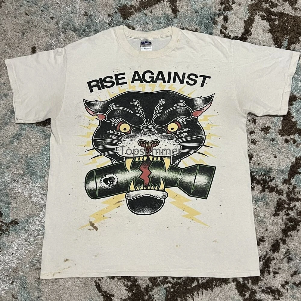 

Rise Against Panther American Tattoo Shirt Size Medium Y2K Punk Rock