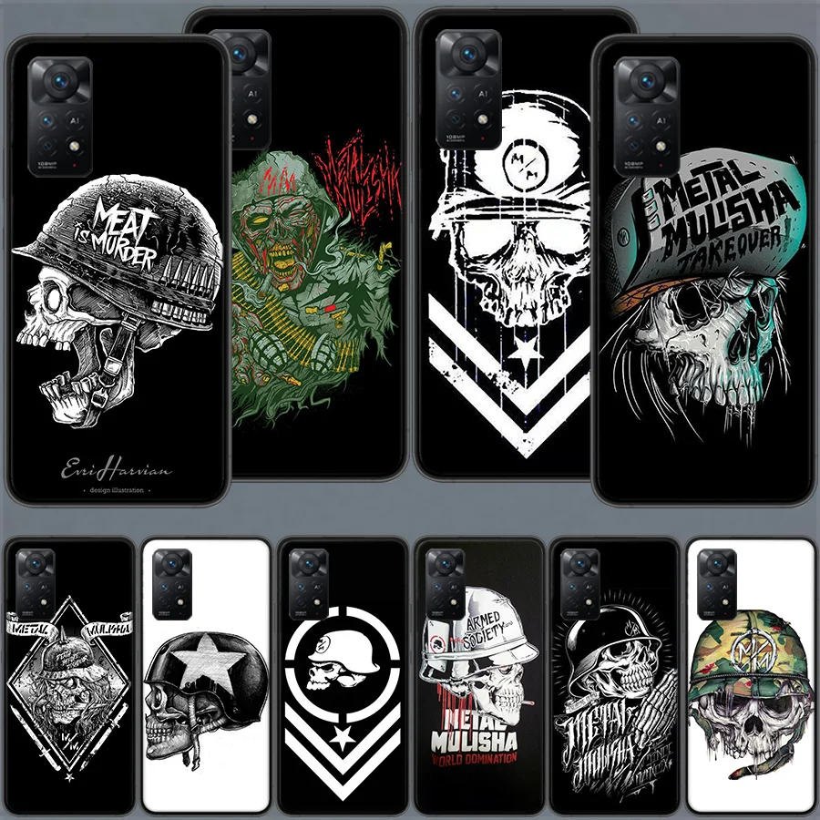 Металлический чехол для телефона Motocross Mulisha Redmi Note 13 5G Plus Capa 12 12C 10A 10C 10 9A 9C 9T 9 8A 8 K70 K60