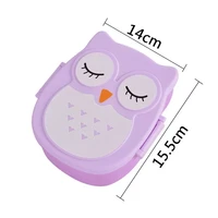 2022cartoon owl lunch box portable japanese bento meal boxes lunchbox storage for kids school outdoor thermos for food picnic se