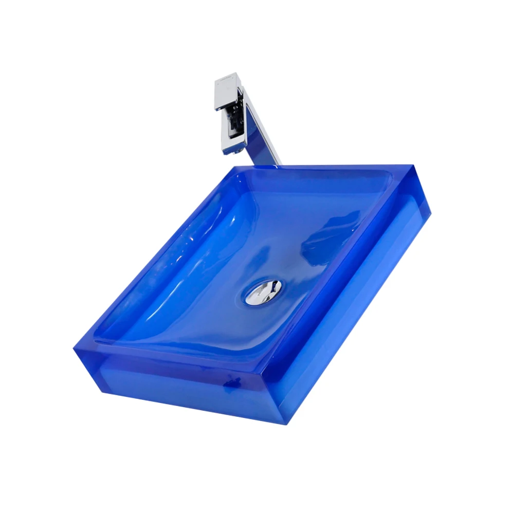 Прямоугольная полимерная столешница для ванной комнаты сосуд туалетной цветная