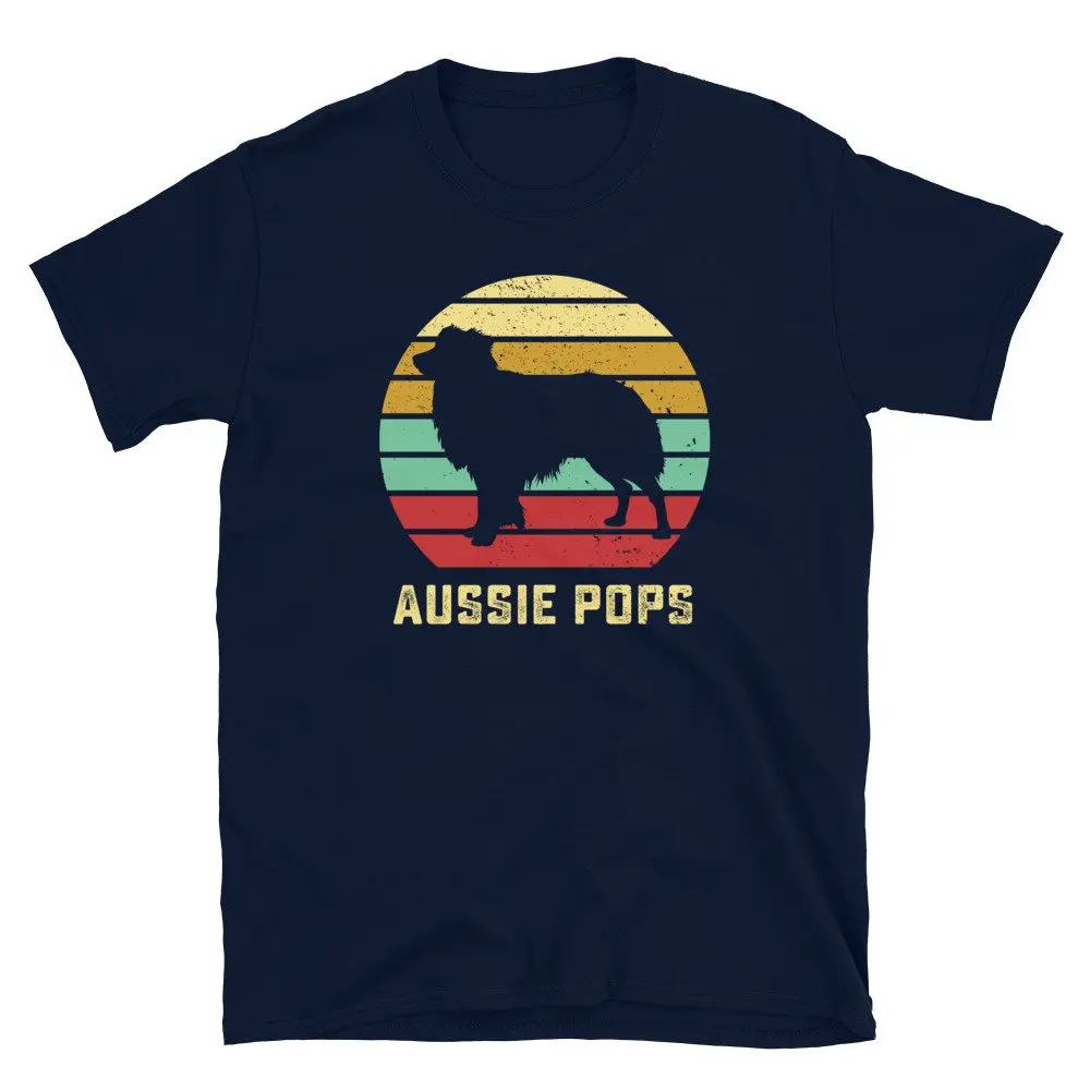 Футболка с австралийской овчаркой и папой австралийская собака овчарка S