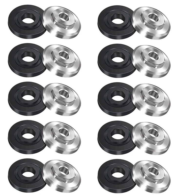 

Flange Nut for Makita and Ryobi Angle Grinder 100mm M10 Metric with Clamping Groove 14mm Lower Pressing Plate, 10 Pairs