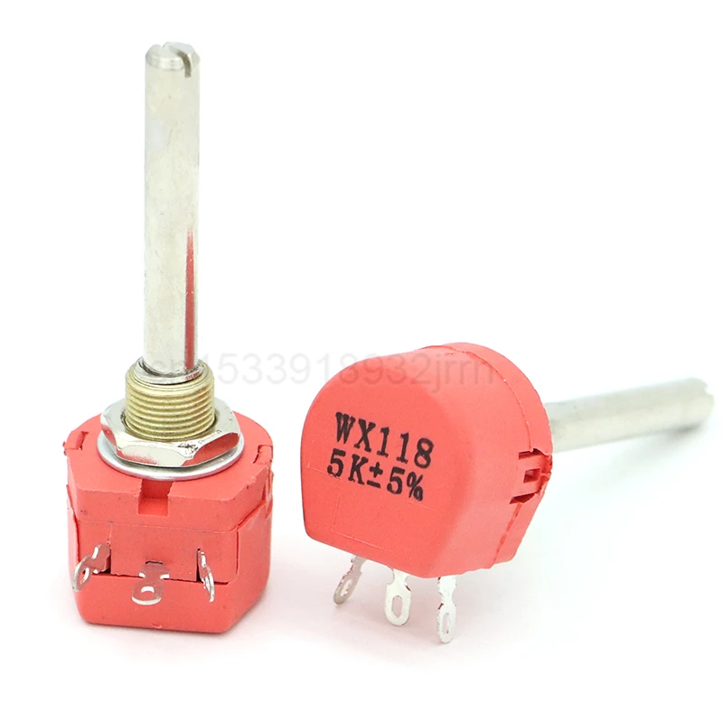 

2 шт. W1 WX118 ABK проволочный ранечный потенциометр 2 Вт 1K 2K 5K 10K красный